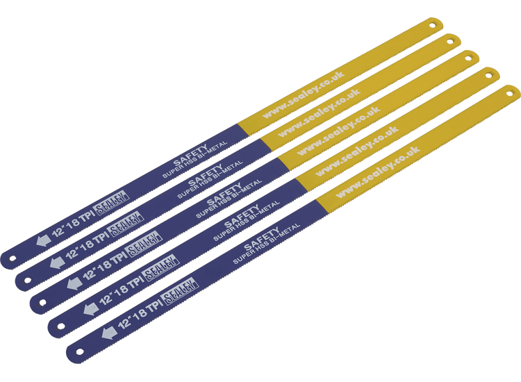 Sealey HSB0518 Hacksaw Blade 300mm HSS Bi-Metal 18tpi Pack of 5