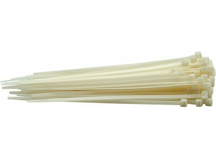 Draper 70394 Cable Ties, 4.8 x 200mm, White (Pack of 100)