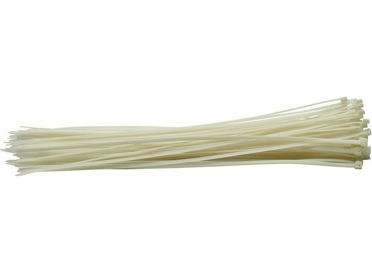 Draper 70401 Cable Ties, 4.8 x 400mm, White (Pack of 100)