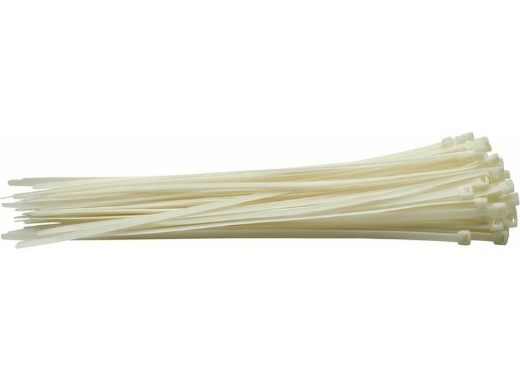 Draper 70404 Cable Ties, 7.6 x 400mm, White (Pack of 100)