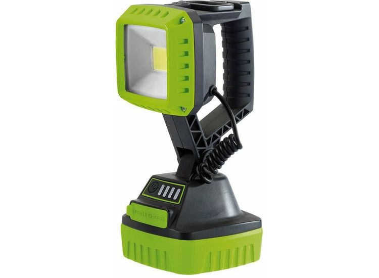 Draper 90033 COB LED Rechargeable Worklight, 10W, 1,000 Lumens, Green, 4 x 2.2Ah Batteries Supplied