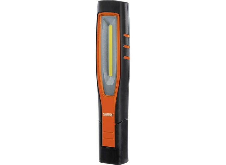 Draper 11761 COB/SMD LED Rechargeable Inspection Lamp, 7W, 700 Lumens, Orange