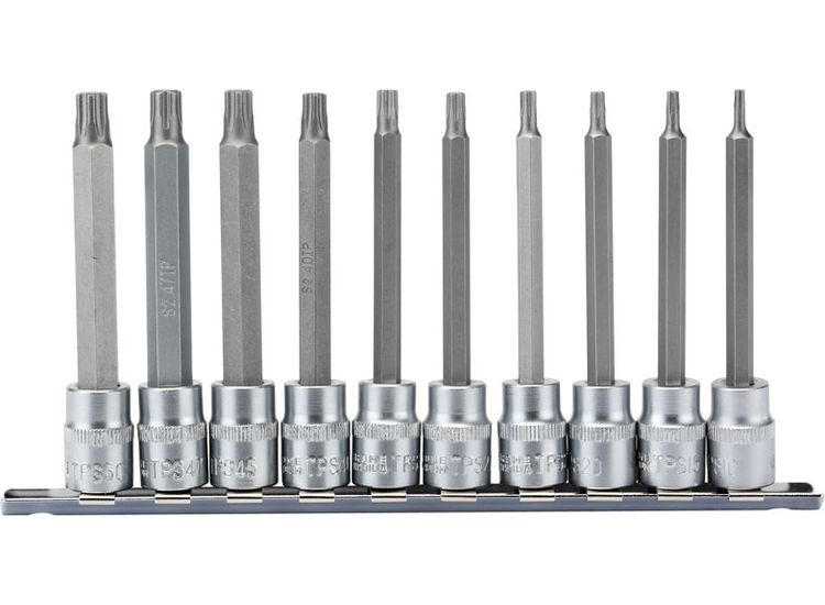 Draper 16340 Draper TX-STAR&amp;#174; Plus Socket Bit Set, 3/8" Sq. Dr., 100mm (10 Piece)