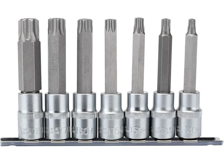 Draper 16338 Draper TX-STAR&amp;#174; Security Socket Bit Set, 1/2" Sq. Dr., 100mm (7 Piece)