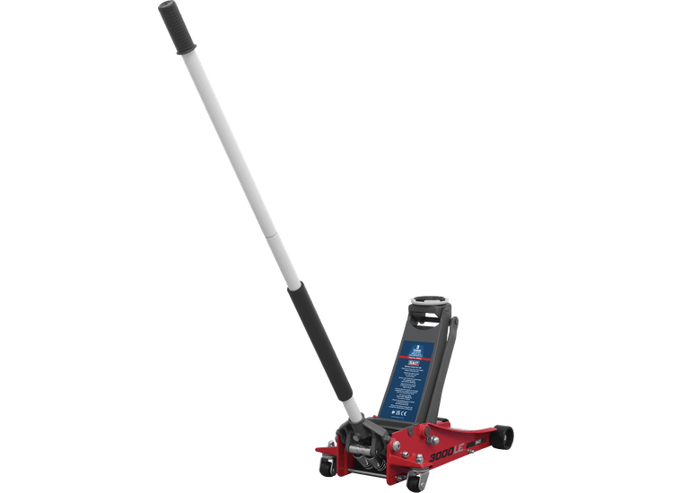 Sealey 3000LE Trolley Jack 3tonne Low Entry Rocket Lift Red