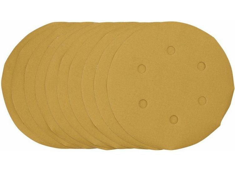 Draper 64282 Gold Sanding Discs with Hook &amp; Loop, 150mm, 400 Grit (Pack of 10)