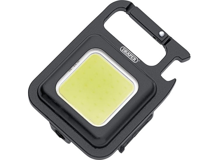 Draper 23850 COB LED Rechargeable Pocket Light with Stand and Belt Clip, 5W, 350 Lumens, USB-C Cable Supplied
