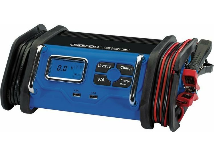Draper 70548 12/24V Battery Charger, 8 - 16A