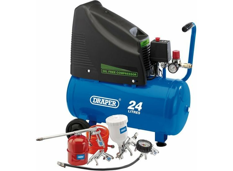 Draper 90126 230V Oil Free Compressor and Air Tool Kit