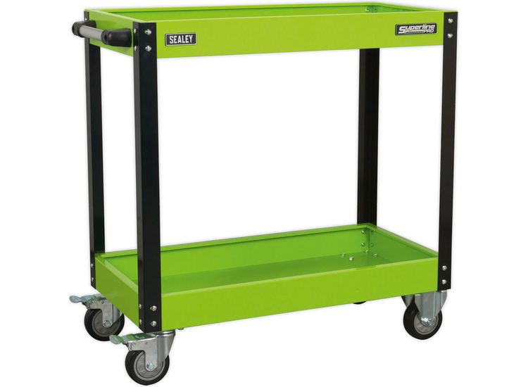 Sealey CX109HV Workshop Trolley 2-Level Heavy-Duty - Hi-Vis Green