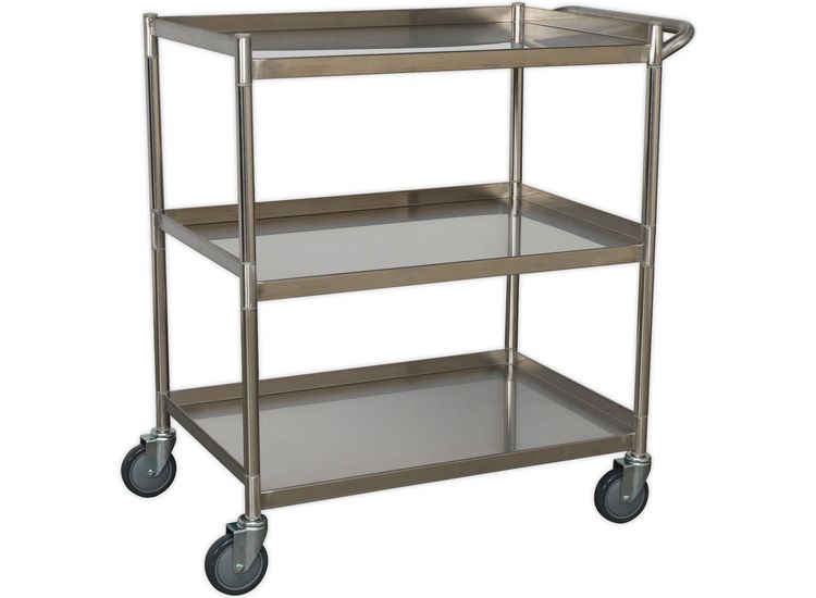 Sealey CX410SS Workshop Trolley 3-Level Stainless Steel
