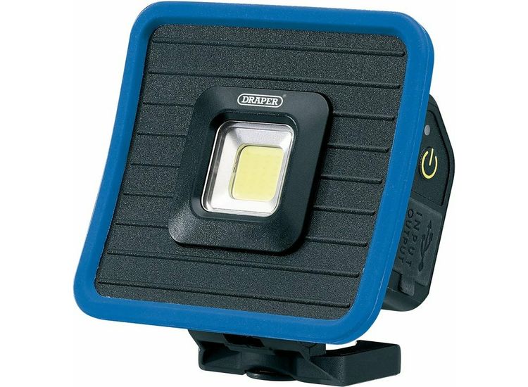 Draper 88595 COB LED Rechargeable Mini Flood Light &amp; Power Bank 10W, 1000 Lumens