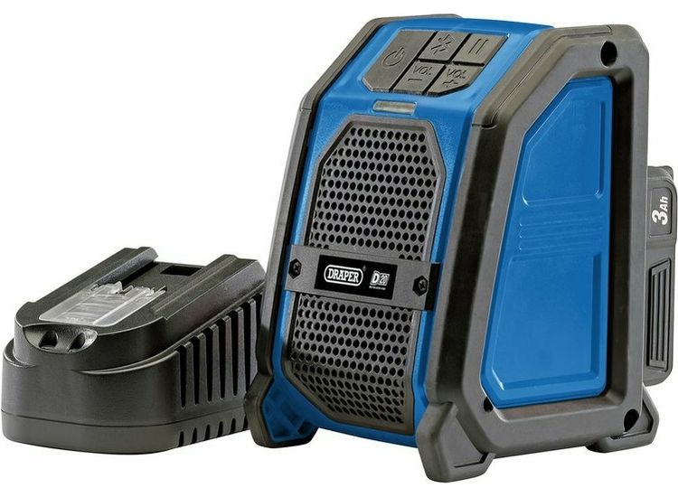 Draper 94903 D20 20V Wireless Speaker with 1 x 3.0Ah Battery and Charger