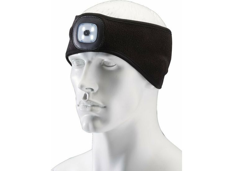 Draper 95172 Headband with USB Rechargeable LED Torch, 1W, Black, One Size