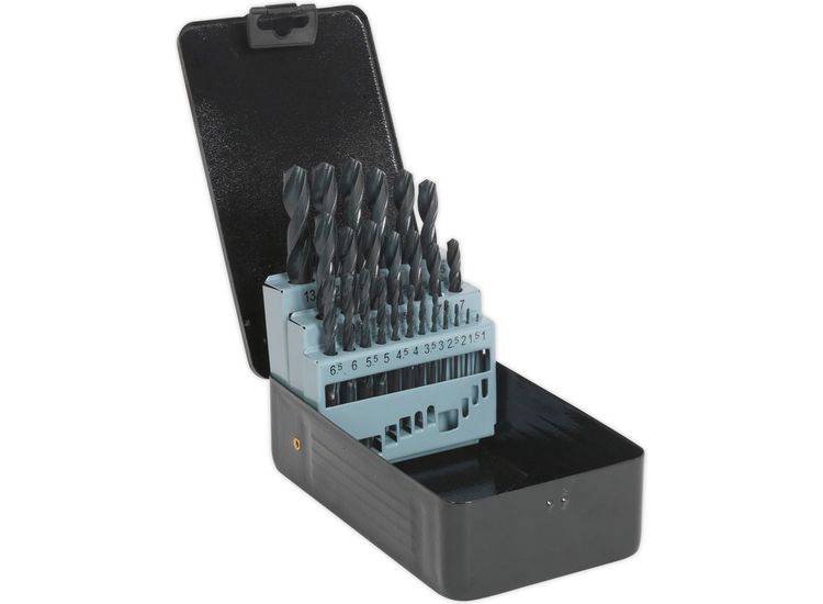 Sealey DBS25RF HSS Roll Forged Drill Bit Set 25pc 1-13mm