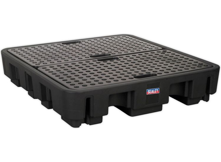 Sealey DRP18 Barrel Bund Polyethylene 1380 x 1290 x 280mm 4 Drum