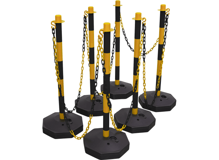 Sealey BYSBKIT Black/Yellow Post &amp; Chain Kit 25m