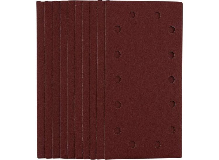 Draper 55864 1/2 Sanding Sheets with Hook and Loop, 115 x 230mm, 120 Grit (Pack of 10)