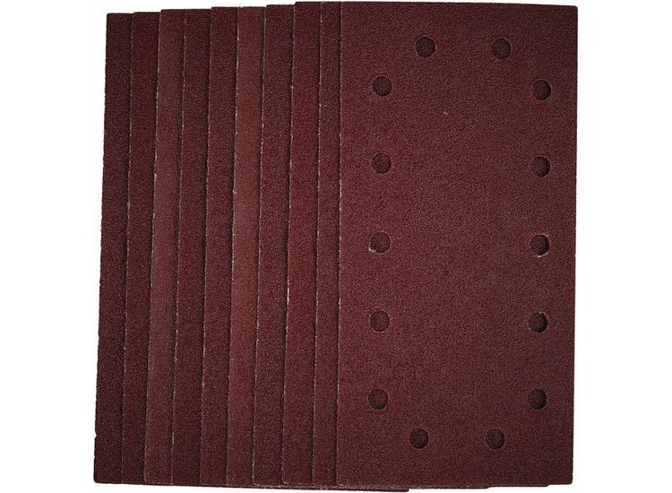 Draper 55805 1/2 Sanding Sheets with Hook and Loop, 115 x 230mm, 40 Grit (Pack of 10)