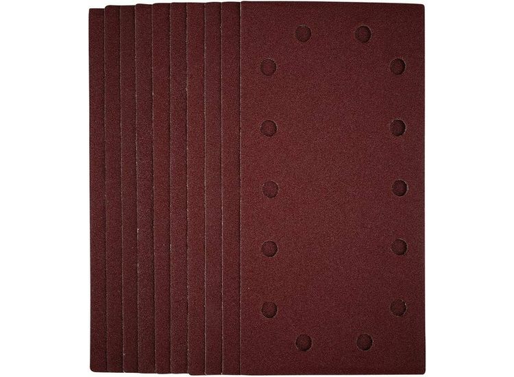 Draper 55863 1/2 Sanding Sheets with Hook and Loop, 115 x 230mm, 80 Grit (Pack of 10)