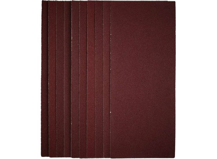 Draper 56329 1/2 Sanding Sheets, 115 x 280mm, 80 Grit (Pack of 10)
