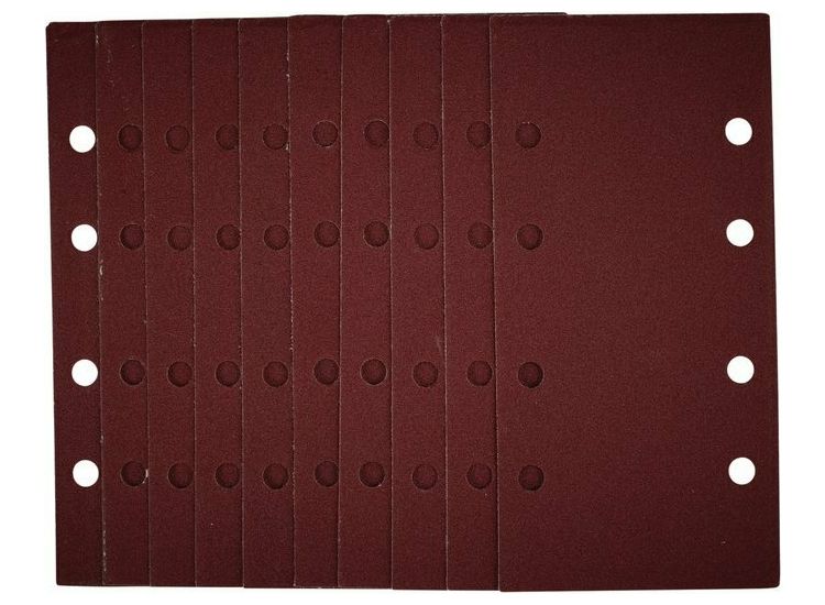 Draper 54869 1/3 Sanding Sheets with Hook and Loop, 93 x 190mm, 120 Grit (Pack of 10)