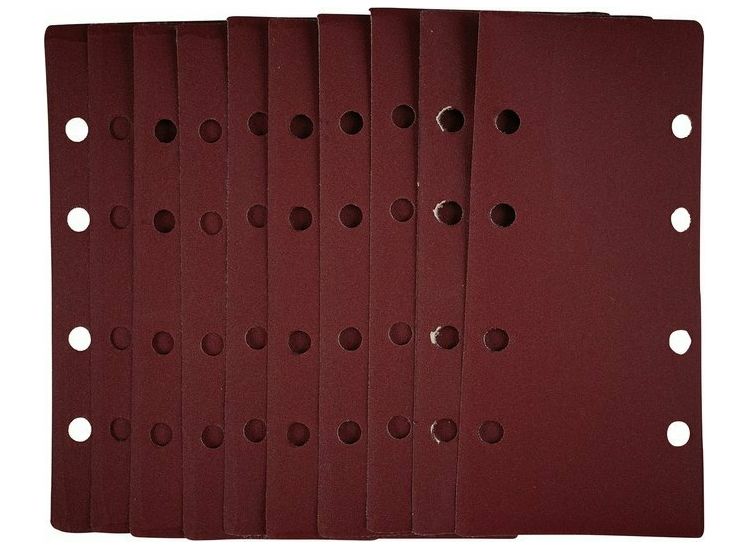 Draper 54873 1/3 Sanding Sheets with Hook and Loop, 93 x 190mm, 240 Grit (Pack of 10)
