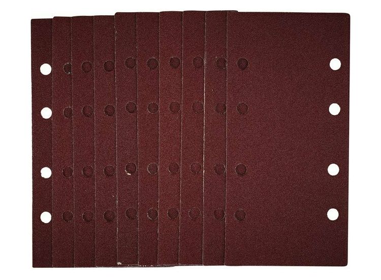 Draper 54851 1/3 Sanding Sheets with Hook and Loop, 93 x 190mm, 80 Grit (Pack of 10)