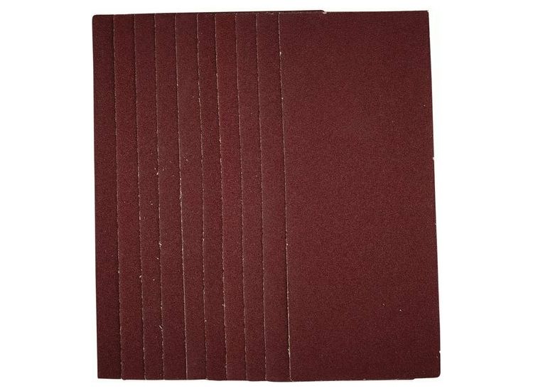 Draper 55748 1/3 Sanding Sheets, 93 x 230mm, 80 Grit (Pack of 10)