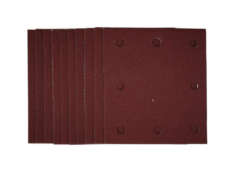 Draper 52391 1/4 Sanding Sheets with Hook and Loop, 115 x 105mm, 120 Grit (Pack of 10)
