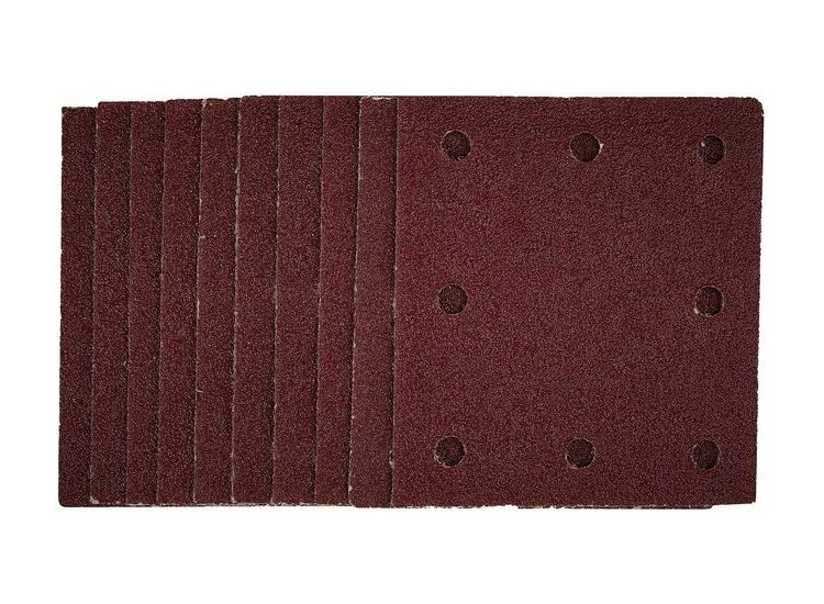 Draper 52388 1/4 Sanding Sheets with Hook and Loop, 115 x 105mm, 40 Grit (Pack of 10)