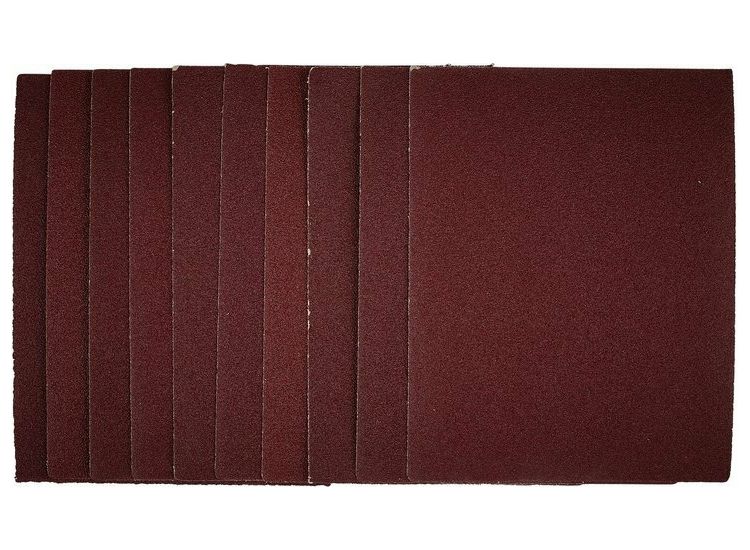 Draper 54717 1/4 Sanding Sheets, 115 x 150mm, 80 Grit (Pack of 10)