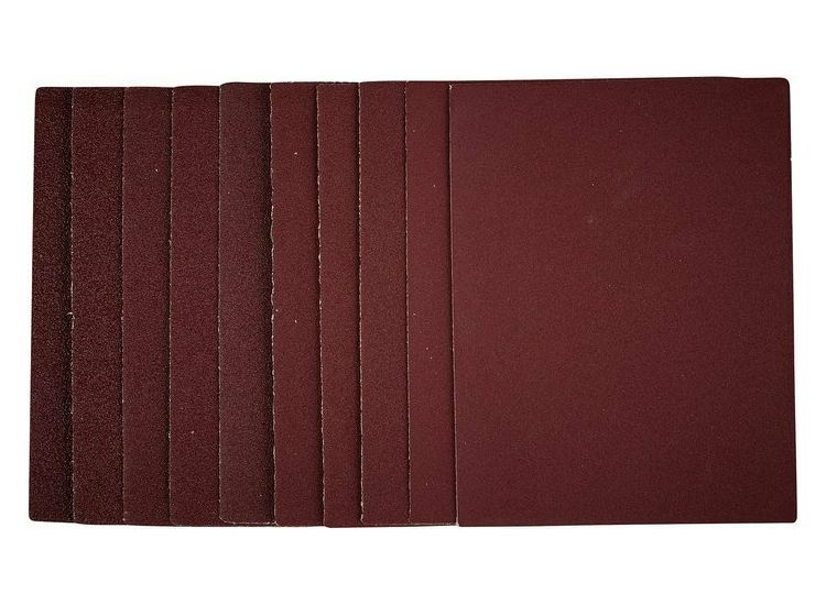Draper 54824 1/4 Sanding Sheets, 115 x 150mm, Assorted Grit (Pack of 10)
