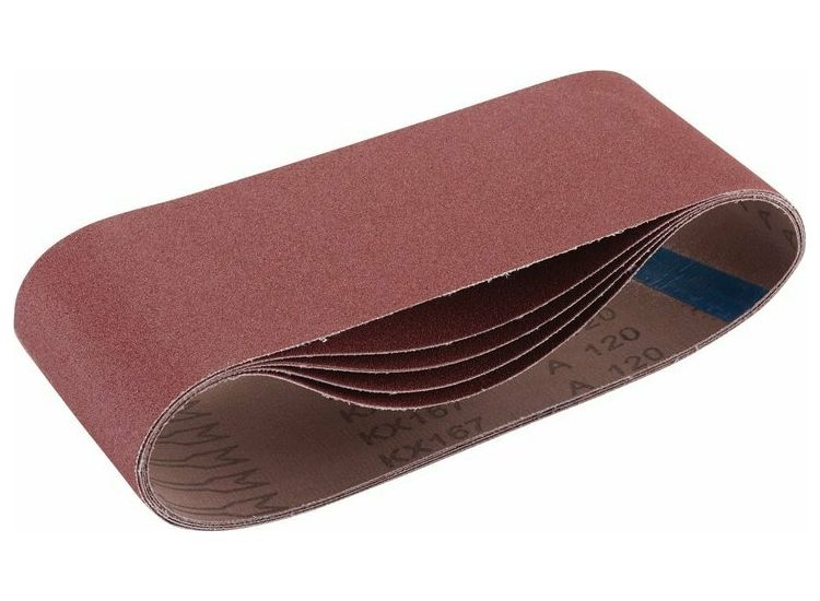 Draper 09256 Cloth Sanding Belt, 100 x 610mm, 120 Grit (Pack of 5)