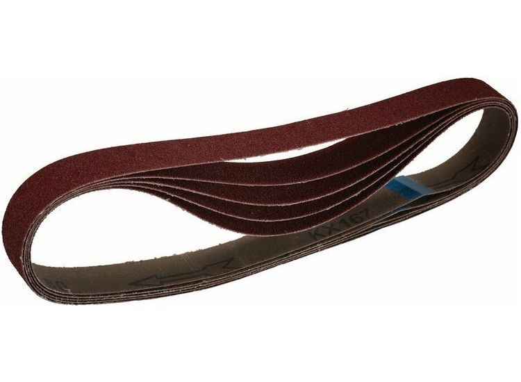 Draper 08695 Cloth Sanding Belt, 25 x 762mm, 80 Grit (Pack of 5)