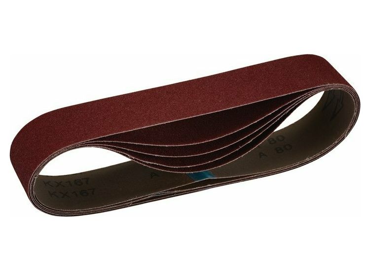 Draper 09215 Cloth Sanding Belt, 50 x 686mm, 80 Grit (Pack of 5)