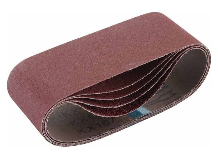 Draper 09237 Cloth Sanding Belt, 75 x 457mm, Assorted Grit (Pack of 5)