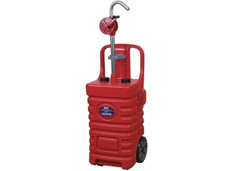 Sealey DT55RCOMBO1 Mobile Dispensing Tank 55ltr with Oil Rotary Pump - Red