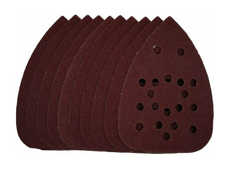 Draper 43026 Detail Sanding Sheets with Hook and Loop, 140mm, 80 Grit, SSD3 (Pack of 10)