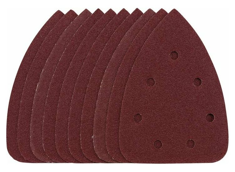Draper 08617 Detail Sanding Sheets with Hook and Loop, 140mm, 80 Grit, SSD6 (Pack of 10)