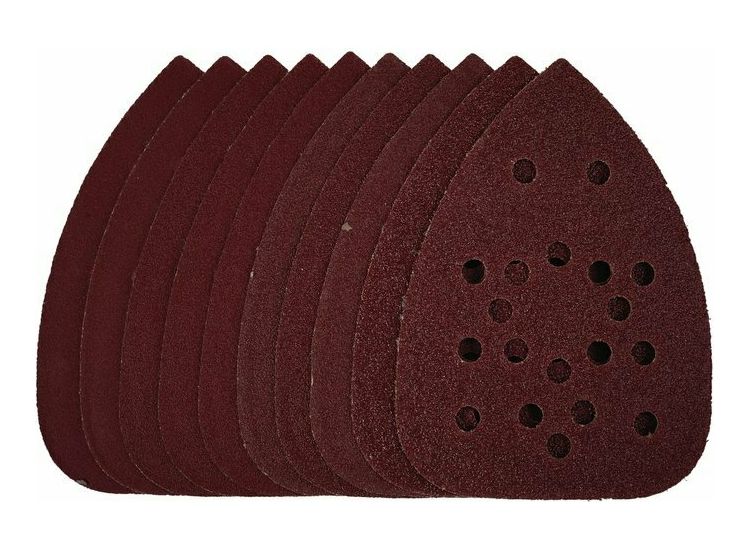 Draper 43466 Detail Sanding Sheets with Hook and Loop, 140mm, Assorted Grit, SSD3 (Pack of 10)