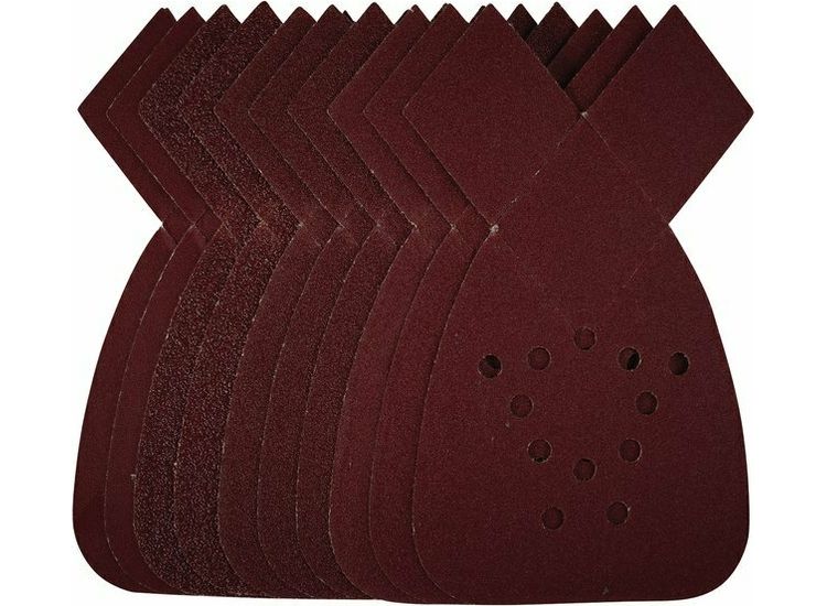 Draper 44081 Detail Sanding Sheets with Hook and Loop, 140mm, Assorted Grit, SSD4 (Pack of 10)