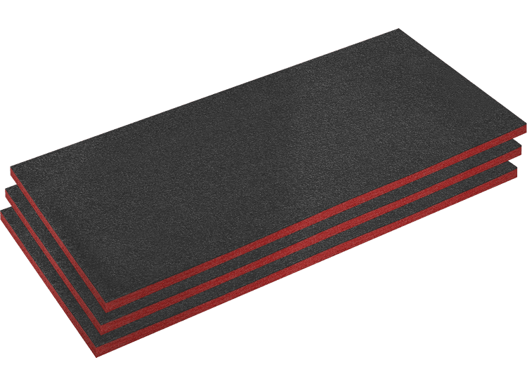 Sealey SFPK30R Easy Peel Shadow Foam® Red/Black 30mm - Pack of 3