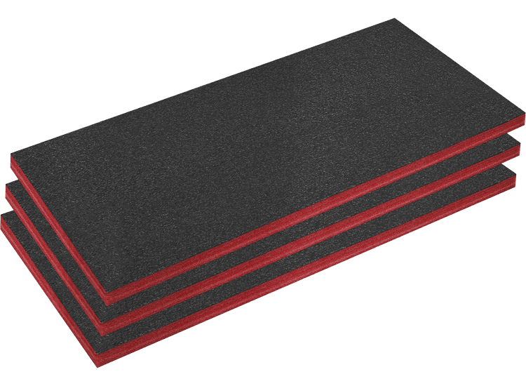 Sealey SFPK50R Easy Peel Shadow Foam® Red/Black 50mm - Pack of 3