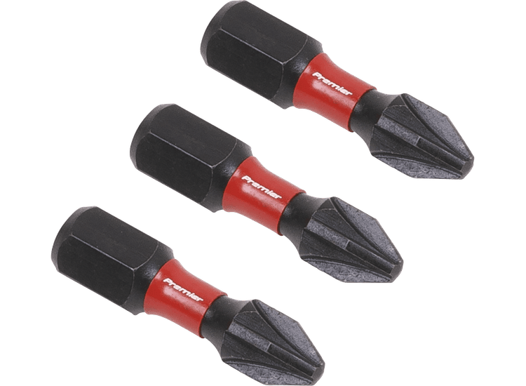 Sealey AK8208 Pozi #2 Impact Power Tool Bits 25mm - 3pc
