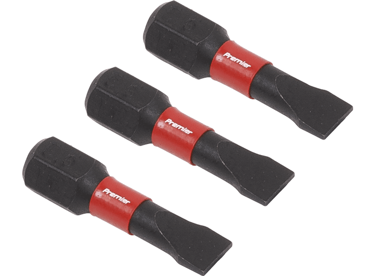 Sealey AK8202 Slotted 5.5mm Impact Power Tool Bits 25mm - 3pc