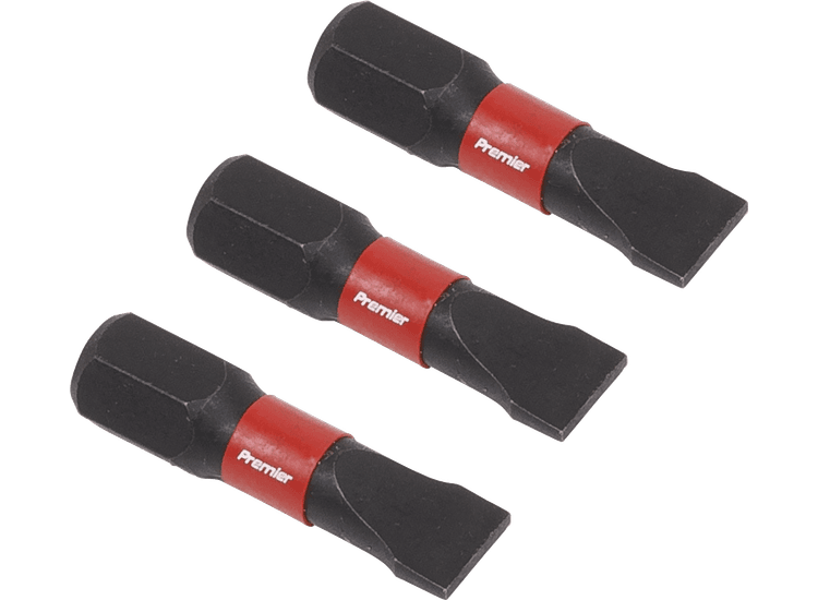 Sealey AK8203 Slotted 6.5mm Impact Power Tool Bits 25mm - 3pc