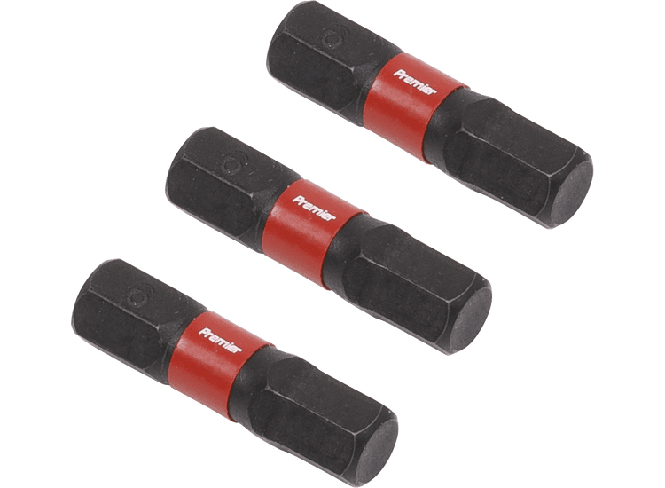 Sealey AK8214 Hex 6mm Impact Power Tool Bits 25mm - 3pc
