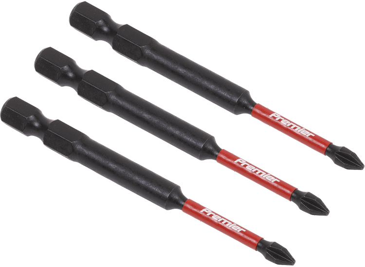 Sealey AK8254 Phillips #1 Impact Power Tool Bits 75mm - 3pc