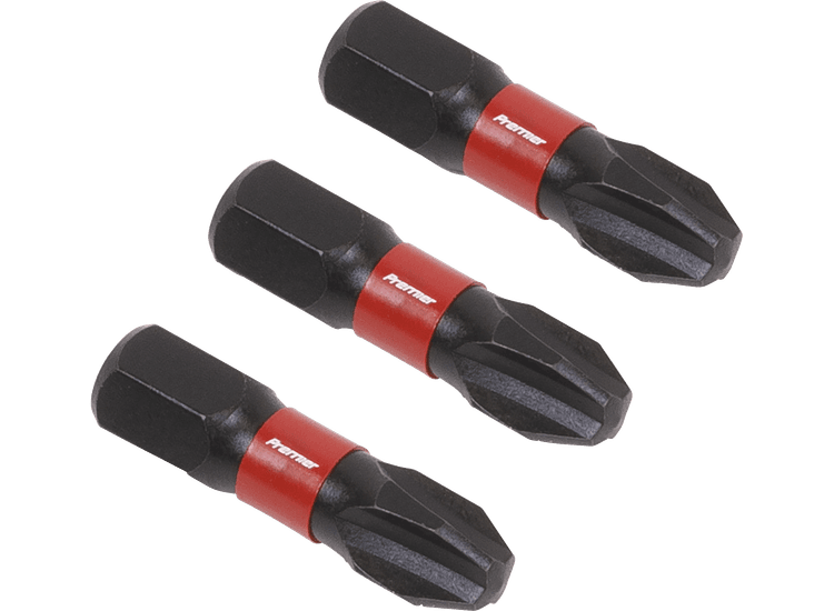Sealey AK8206 Phillips #3 Impact Power Tool Bits 25mm - 3pc